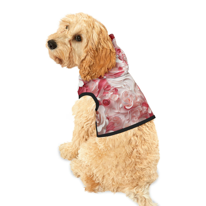 Floral Swirls Abstraction - Pet Hoodie - Pets - g(0D·IO) - XXS - Black Rib -