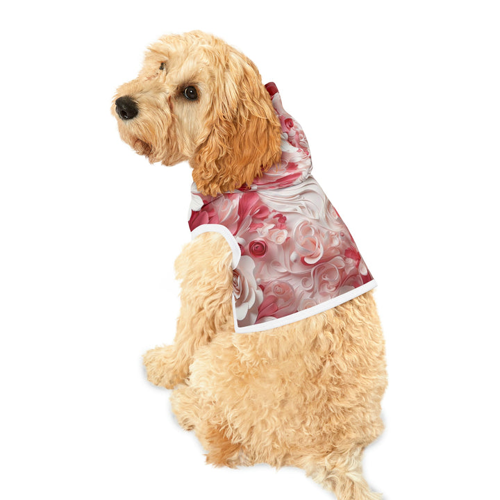 Floral Swirls Abstraction - Pet Hoodie - Pets - g(0D·IO) - XXS - Black Rib -