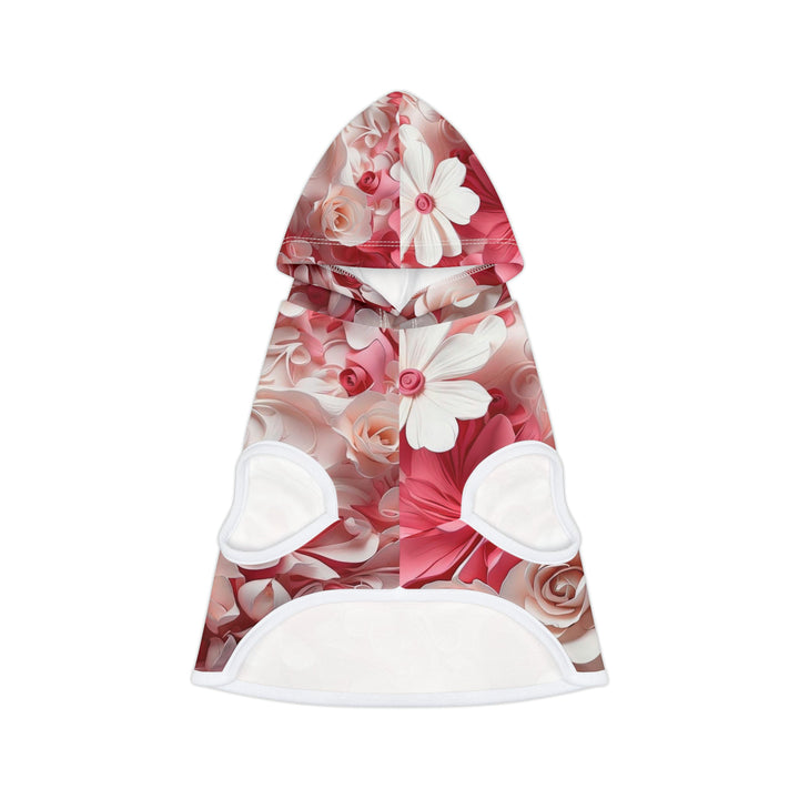 Floral Swirls Abstraction - Pet Hoodie - Pets - g(0D·IO) - XXS - White Rib -