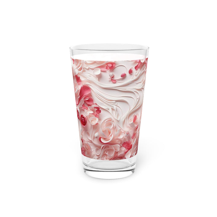 Floral Swirls Abstraction - Pint Glass - Mug - g(0D·IO) - 16oz - -