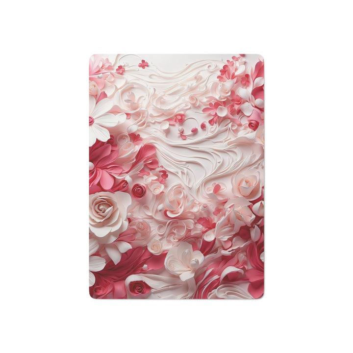 Floral Swirls Abstraction - Poker Cards - Paper products - g(0D·IO) - 2.47" x 3.47" - White - Semi Glossy