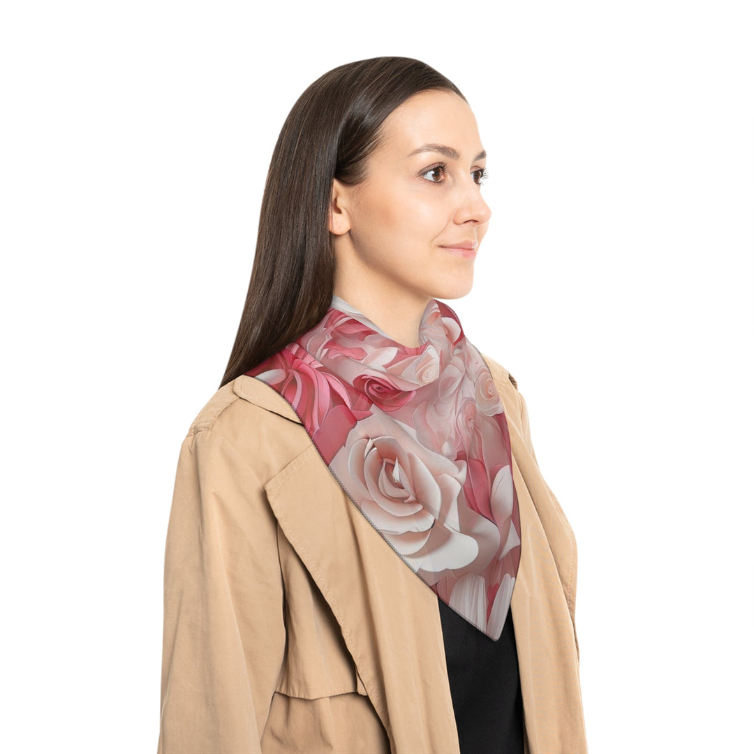 Floral Swirls Abstraction - Poly Scarf - Accessories - g(0D·IO) - Poly chiffon - 50" × 50" -