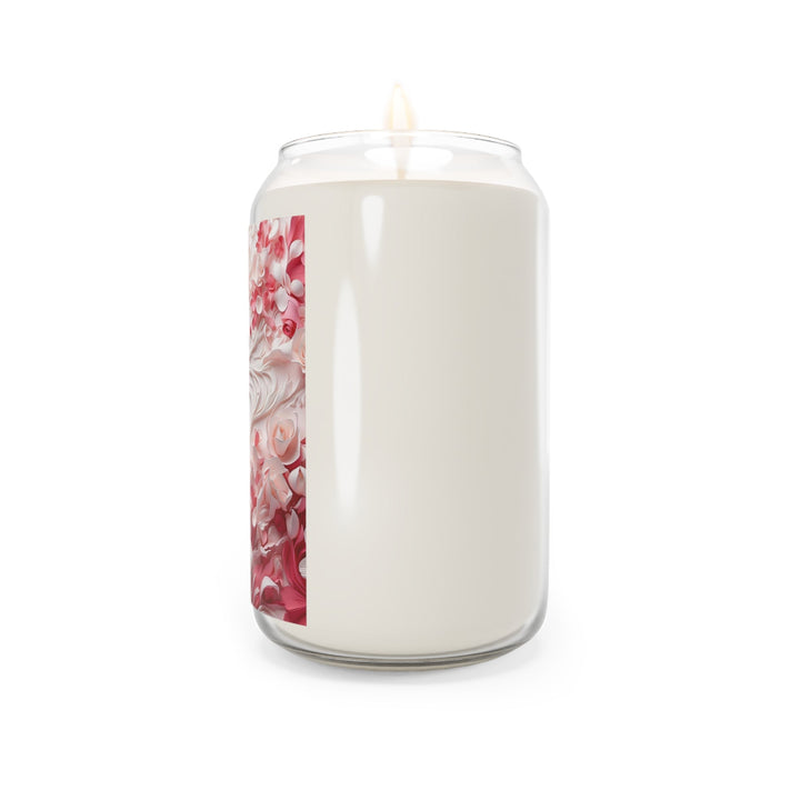 Floral Swirls Abstraction - Scented Candle - Home Decor - g(0D·IO) - Vanilla Bean - 13.75oz -