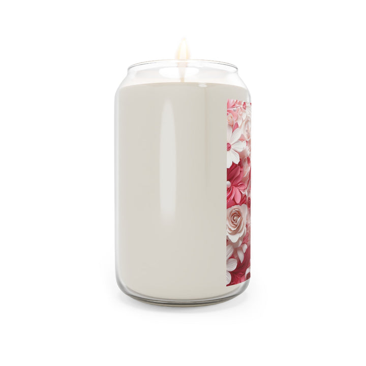 Floral Swirls Abstraction - Scented Candle - Home Decor - g(0D·IO) - Vanilla Bean - 13.75oz -