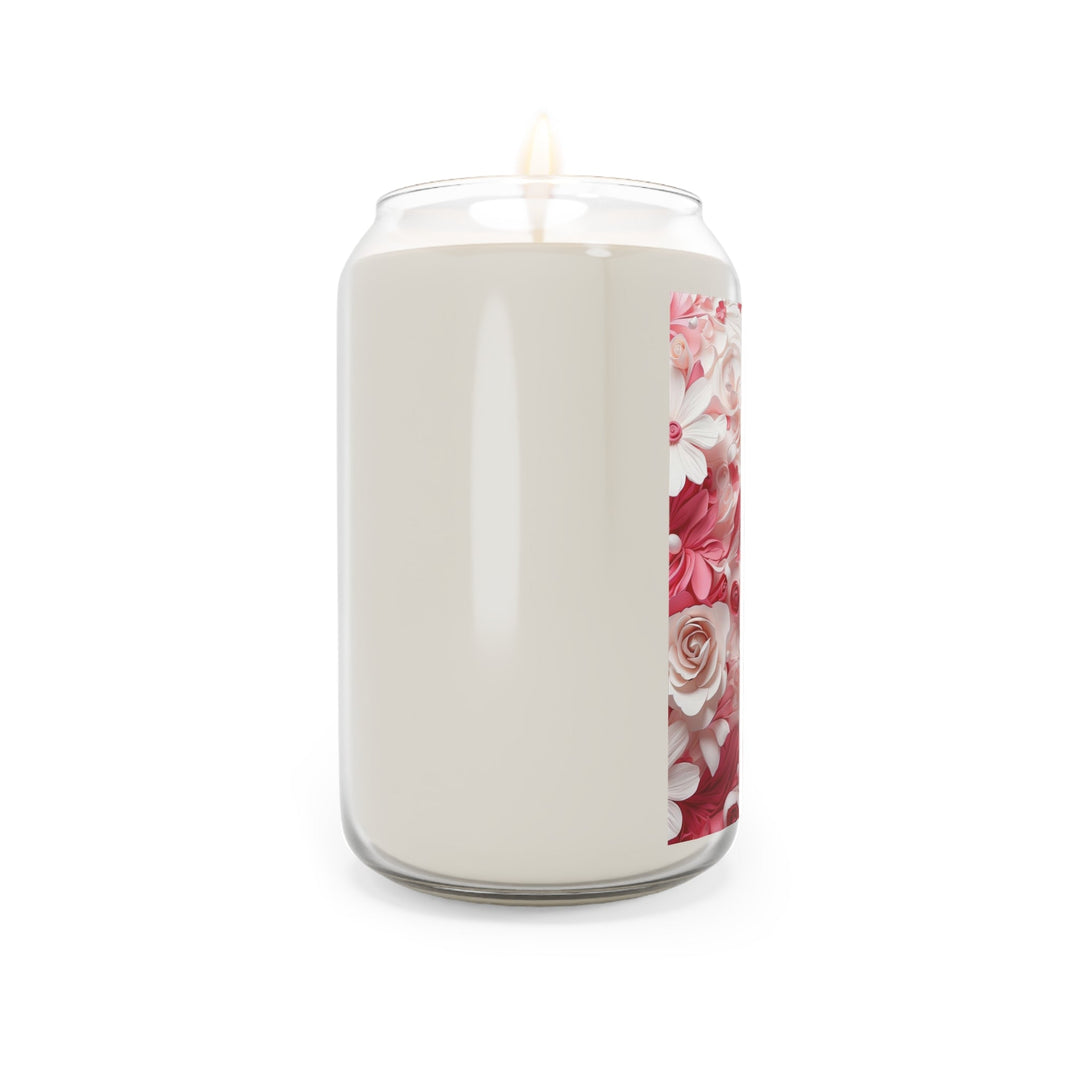 Floral Swirls Abstraction - Scented Candle - Home Decor - g(0D·IO) - Vanilla Bean - 13.75oz -