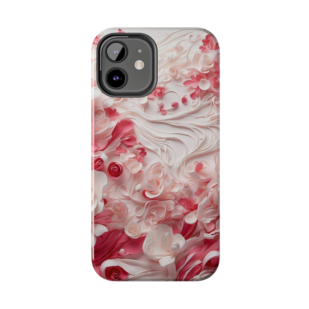 Floral Swirls Abstraction - Tough Phone Case - Phone Case - g(0D·IO) - iPhone 13 Mini - -