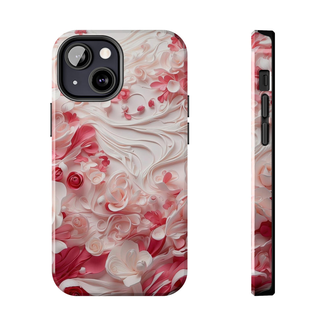 Floral Swirls Abstraction - Tough Phone Case - Phone Case - g(0D·IO) - iPhone 13 Mini - -