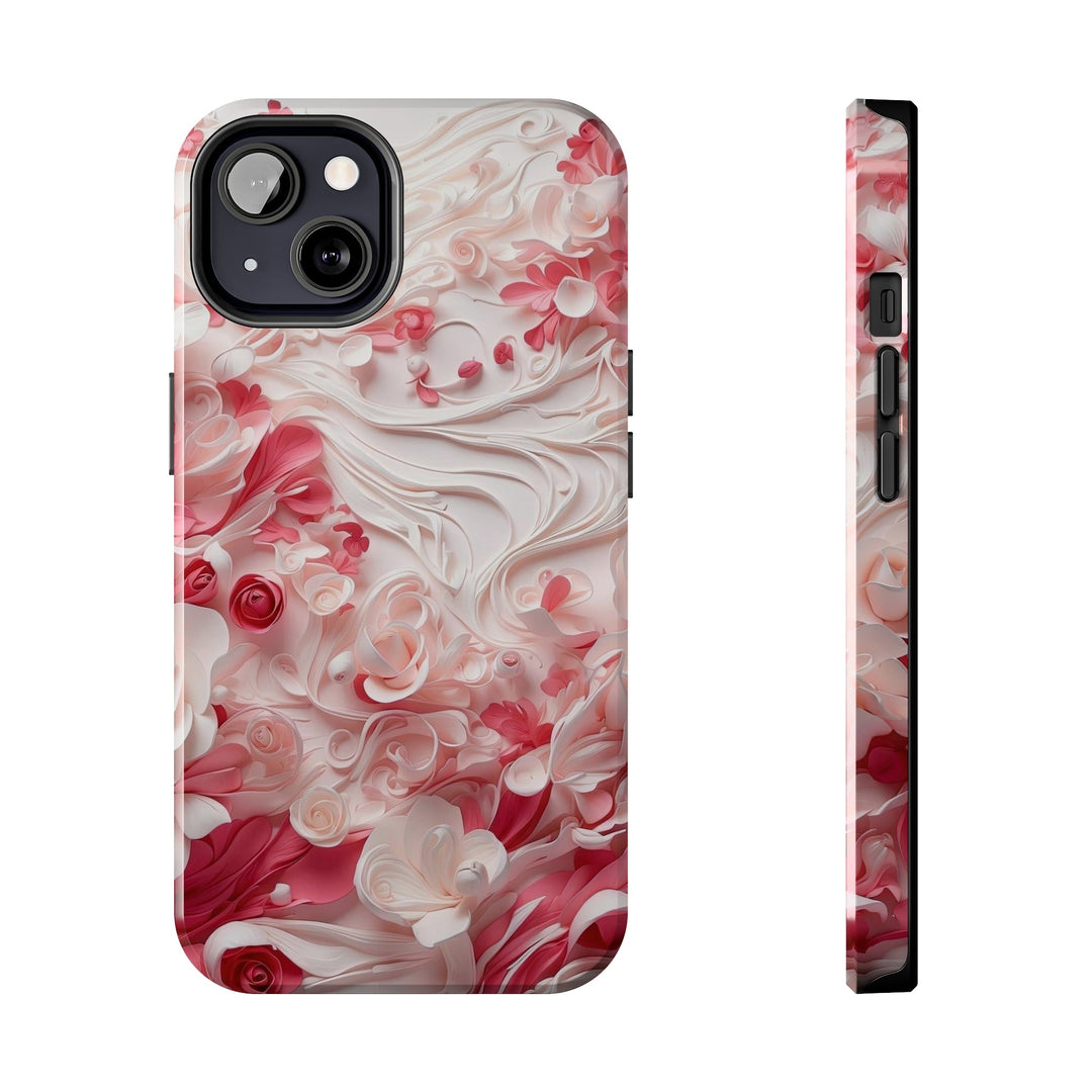 Floral Swirls Abstraction - Tough Phone Case - Phone Case - g(0D·IO) - iPhone 13 - -