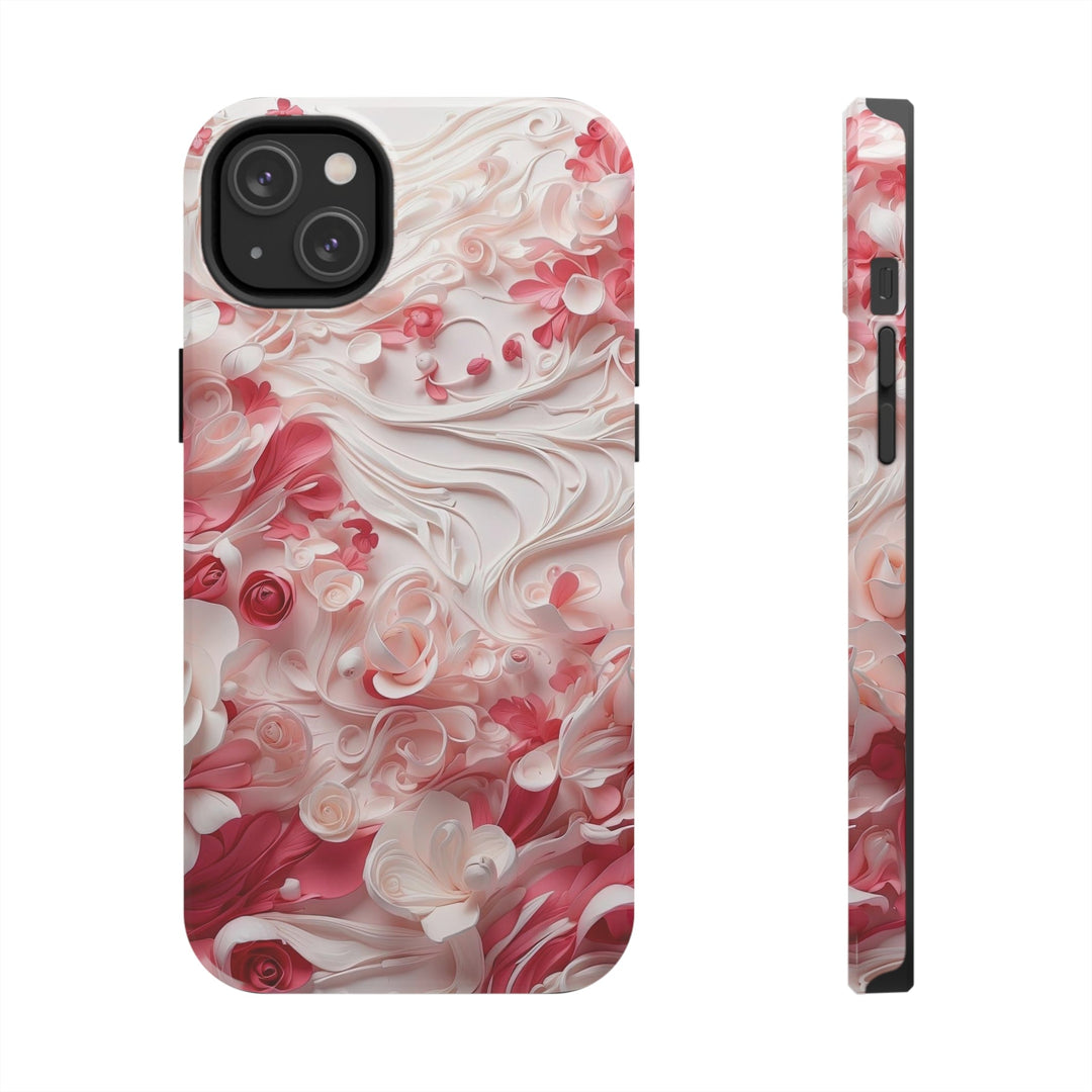 Floral Swirls Abstraction - Tough Phone Case - Phone Case - g(0D·IO) - iPhone 14 Plus - -