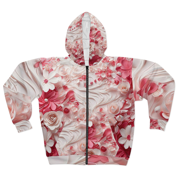 Floral Swirls Abstraction - Unisex Zip Hoodie - All Over Prints - g(0D·IO) - XS - -