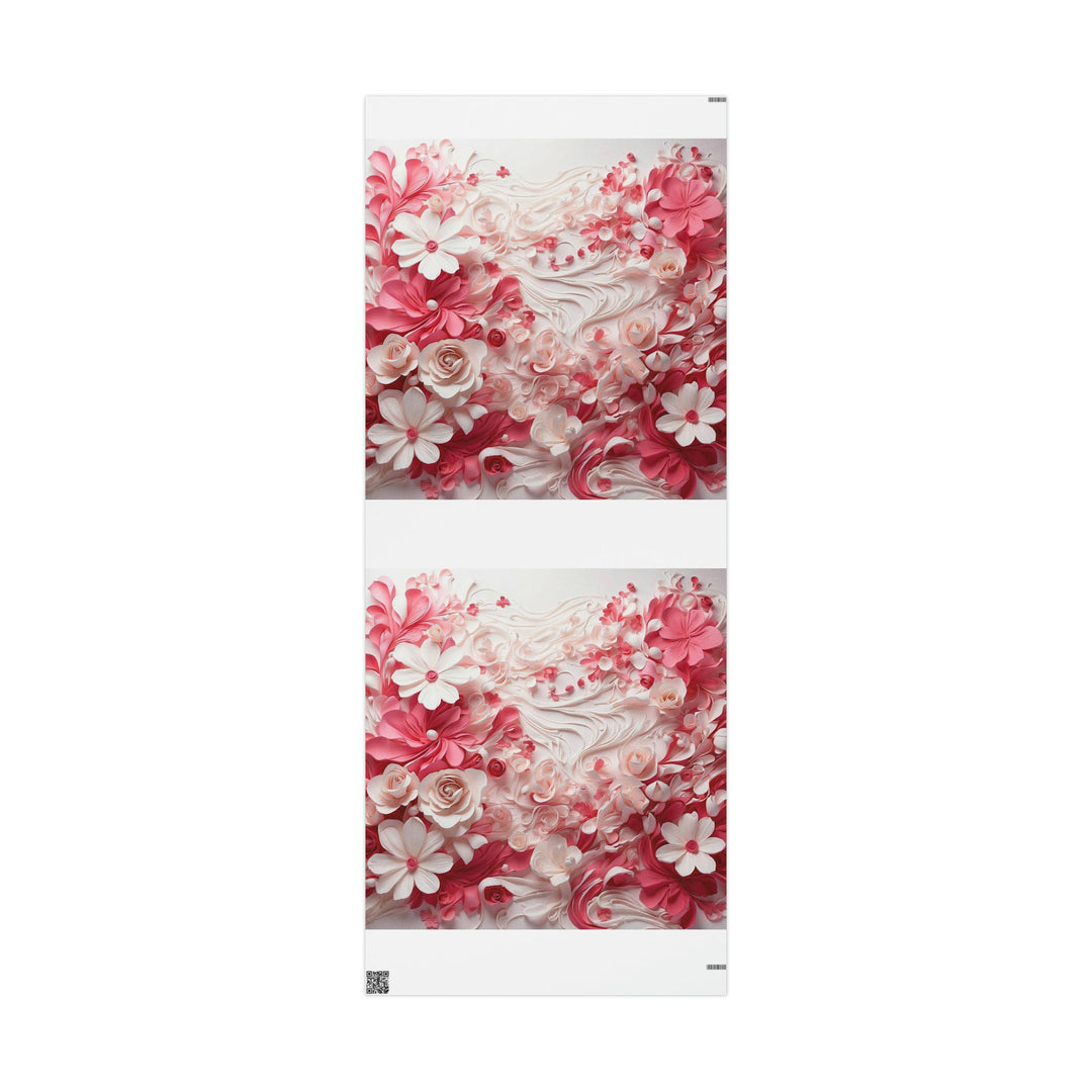 Floral Swirls Abstraction - Wrapping Paper - Home Decor - g(0D·IO) - 30'' x 72'' - Matte -