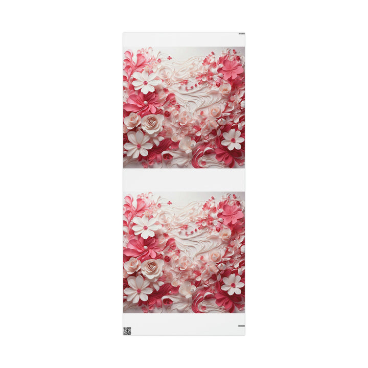 Floral Swirls Abstraction - Wrapping Paper - Home Decor - g(0D·IO) - 30'' x 72'' - Matte -