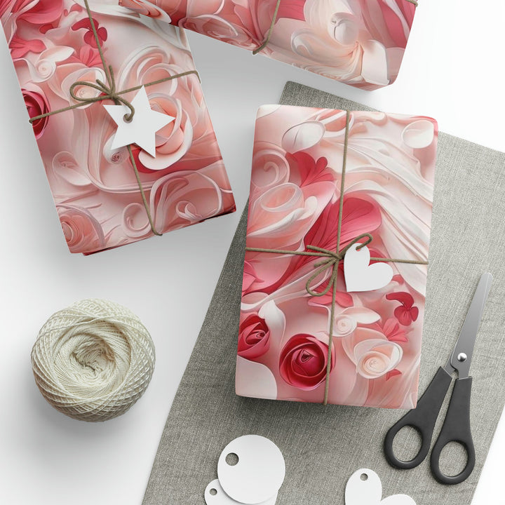 Floral Swirls Abstraction - Wrapping Paper - Home Decor - g(0D·IO) - 30'' x 72'' - Matte -