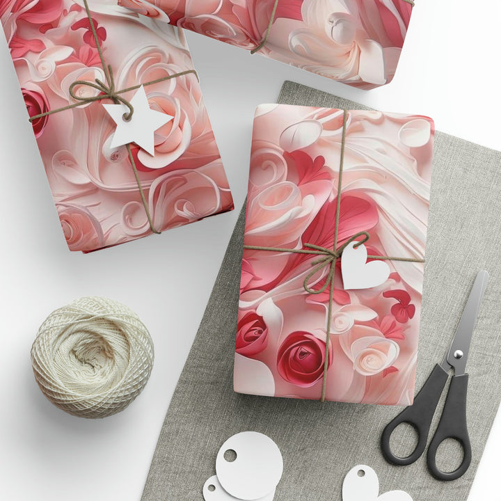 Floral Swirls Abstraction - Wrapping Paper - Home Decor - g(0D·IO) - 30'' x 72'' - Matte -