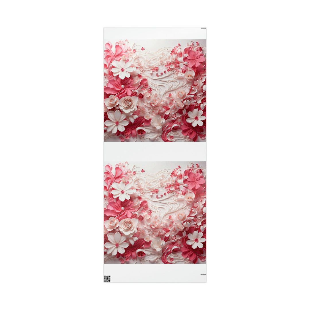 Floral Swirls Abstraction - Wrapping Paper - Home Decor - g(0D·IO) - 30'' x 72'' - Glossy -