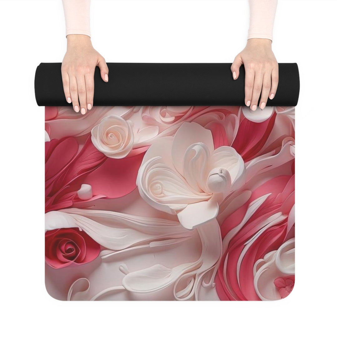 Floral Swirls Abstraction - Yoga Mat - Home Decor - g(0D·IO) - 24” x 68” - -