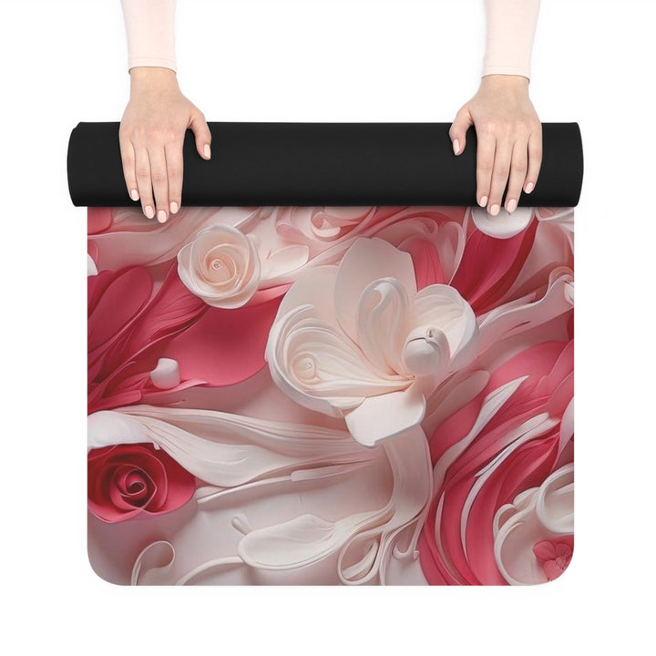 Floral Swirls Abstraction - Yoga Mat - Home Decor - g(0D·IO) - 24” x 68” - -