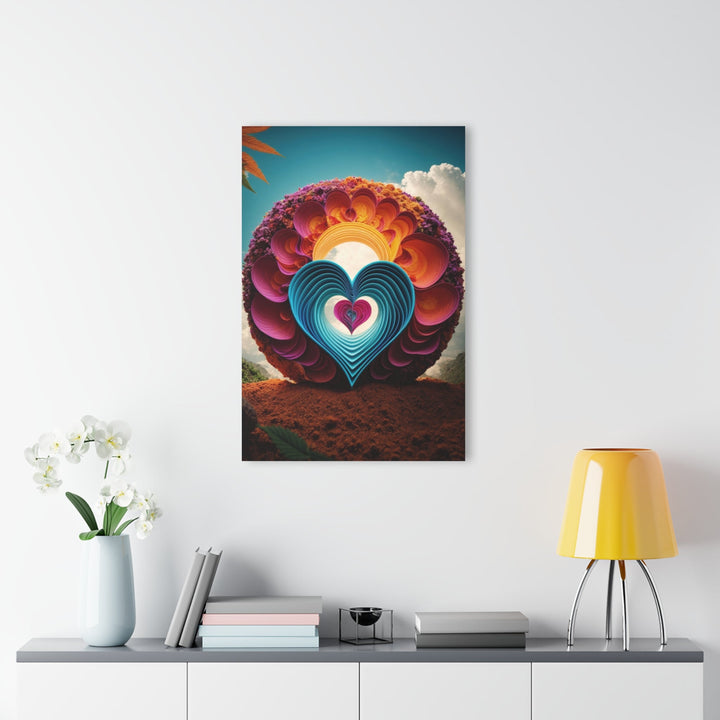 Heart Layers Blossom - Acrylic Prints (French Cleat Hanging) - Home Decor - g(0D·IO) - 24" x 36" (Vertical) - 0.25'' -
