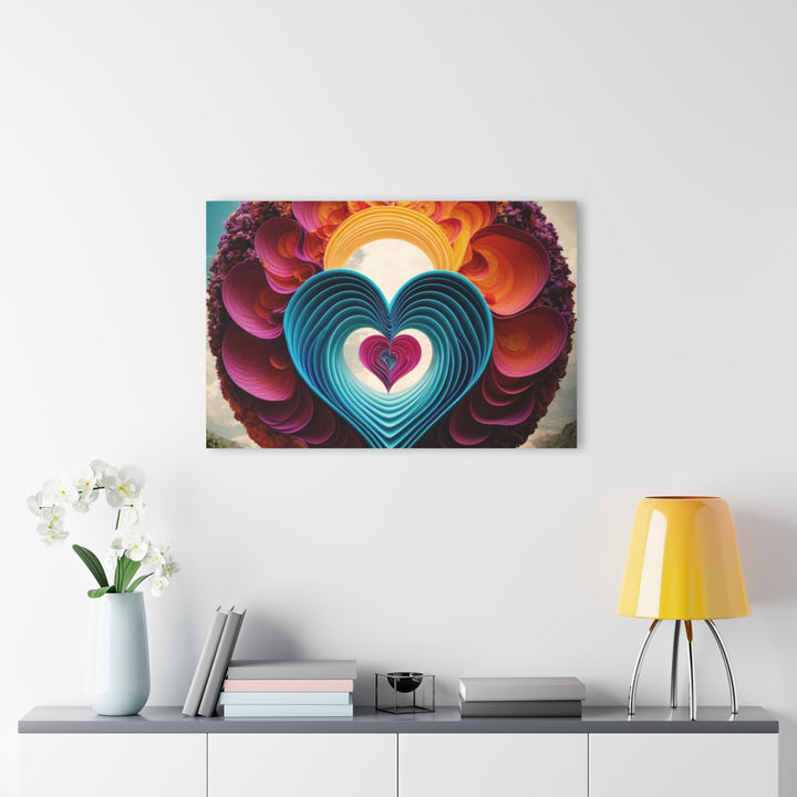 Heart Layers Blossom - Acrylic Prints (French Cleat Hanging) - Home Decor - g(0D·IO) - 24" x 36" (Vertical) - 0.25'' -