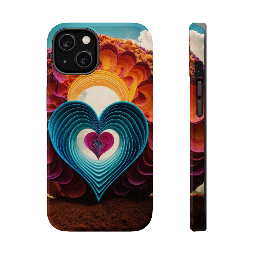 Heart Layers Blossom - MagSafe Tough Case - Phone Case - g(0D·IO) - iPhone 14 - Glossy -