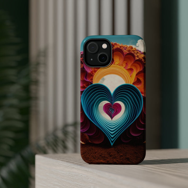 Heart Layers Blossom - MagSafe Tough Case - Phone Case - g(0D·IO) - iPhone 15 - Glossy -