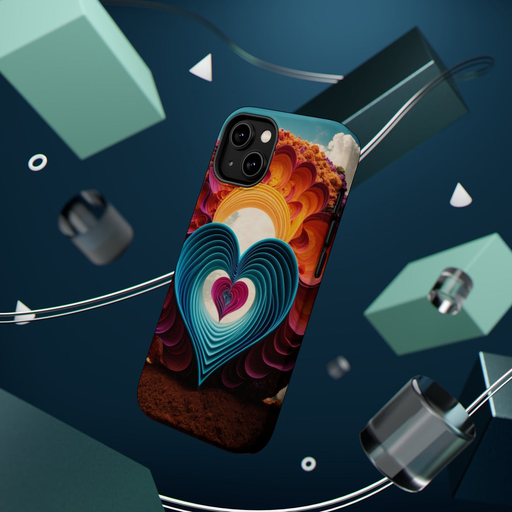 Heart Layers Blossom - MagSafe Tough Case - Phone Case - g(0D·IO) - iPhone 15 - Glossy -