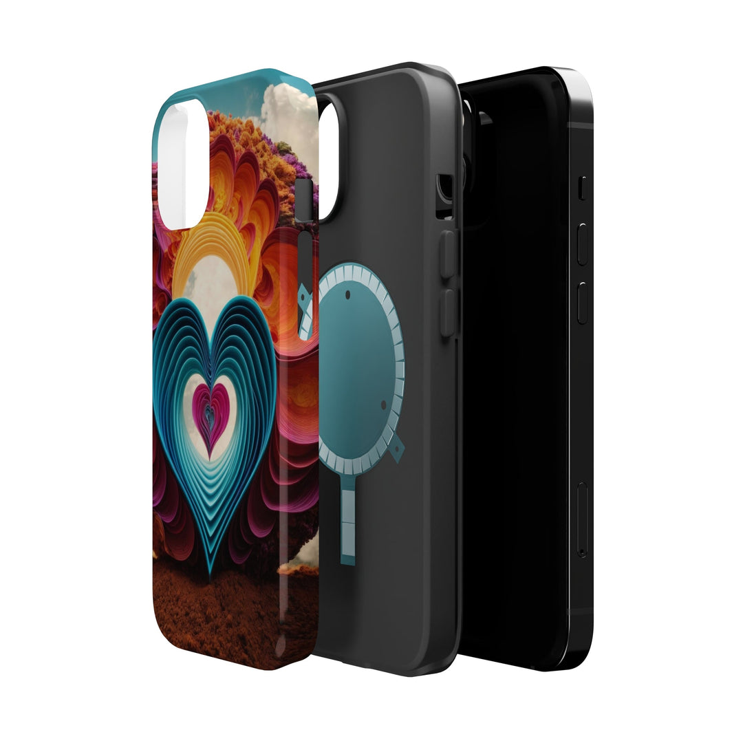 Heart Layers Blossom - MagSafe Tough Case - Phone Case - g(0D·IO) - iPhone 15 - Glossy -