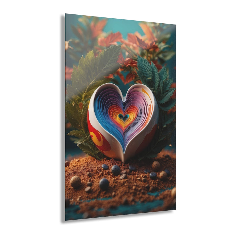 Heartfelt Autumn Read - Acrylic Prints (French Cleat Hanging) - Home Decor - g(0D·IO) - 24" x 36" (Vertical) - 0.25'' -