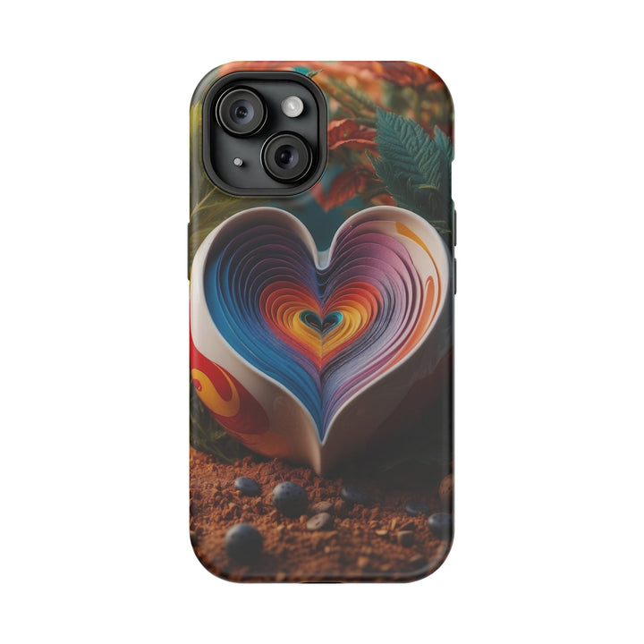 Heartfelt Autumn Read - MagSafe Tough Case - Phone Case - g(0D·IO) - iPhone 15 - Matte -