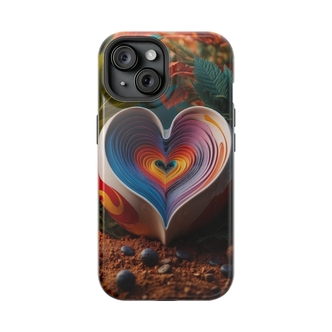 Heartfelt Autumn Read - MagSafe Tough Case - Phone Case - g(0D·IO) - iPhone 15 - Glossy -