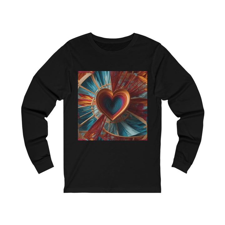 Infinite Heart Canopy - Unisex Jersey Long Sleeve Tee - Long-sleeve - g(0D·IO) - S - Black -