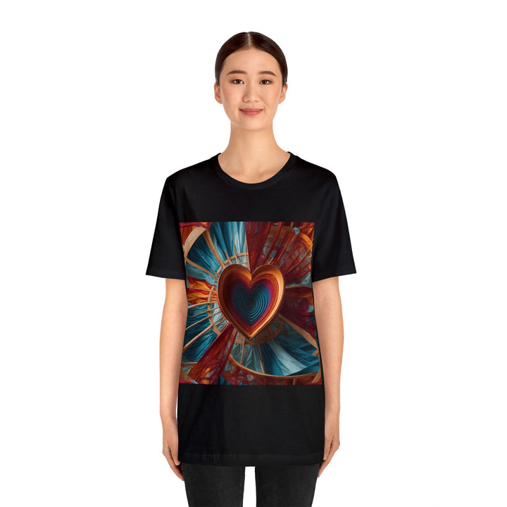 Infinite Heart Canopy - Unisex Jersey Short Sleeve Tee - T-Shirt - g(0D·IO) - Black - S -