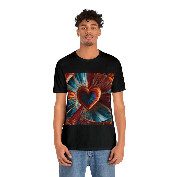 Infinite Heart Canopy - Unisex Jersey Short Sleeve Tee - T-Shirt - g(0D·IO) - Black - S -