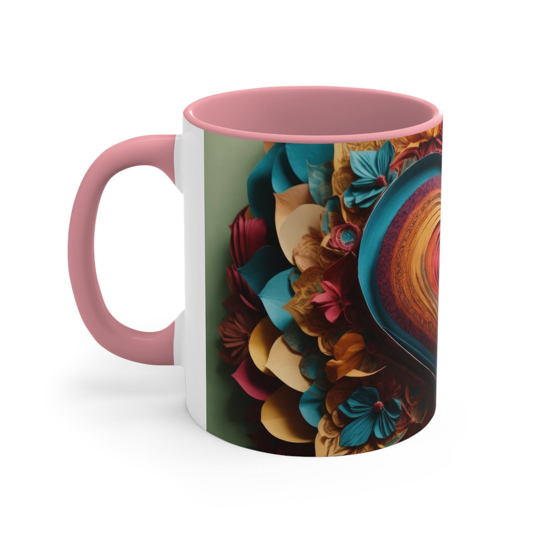 Infinite Layered Heart - Accent Coffee Mug - Mug - g(0D·IO) - Pink - 11oz -