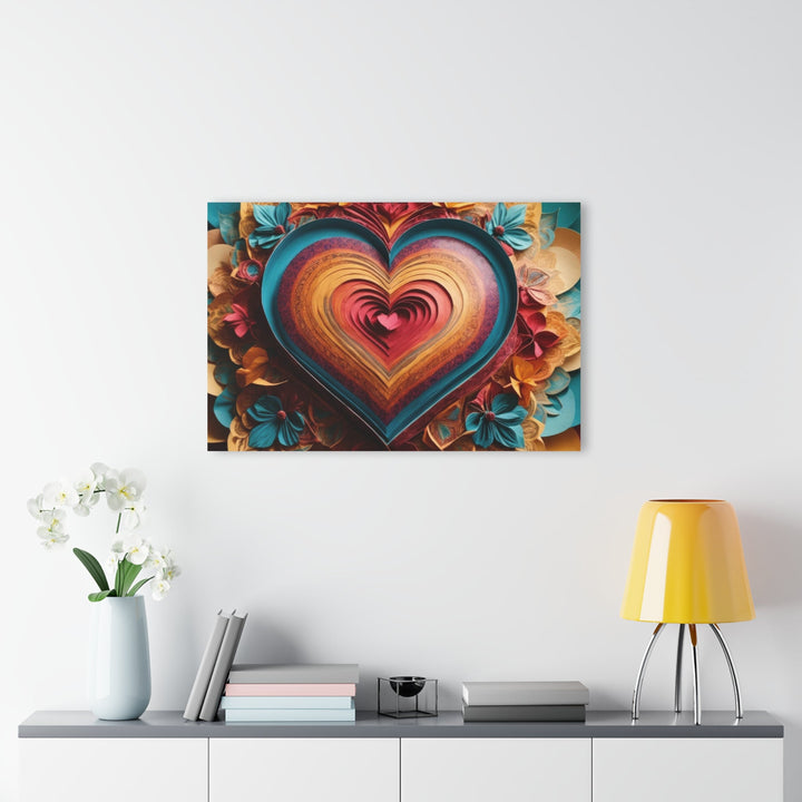 Infinite Layered Heart - Acrylic Prints (French Cleat Hanging) - Home Decor - g(0D·IO) - 24" x 36" (Vertical) - 0.25'' -