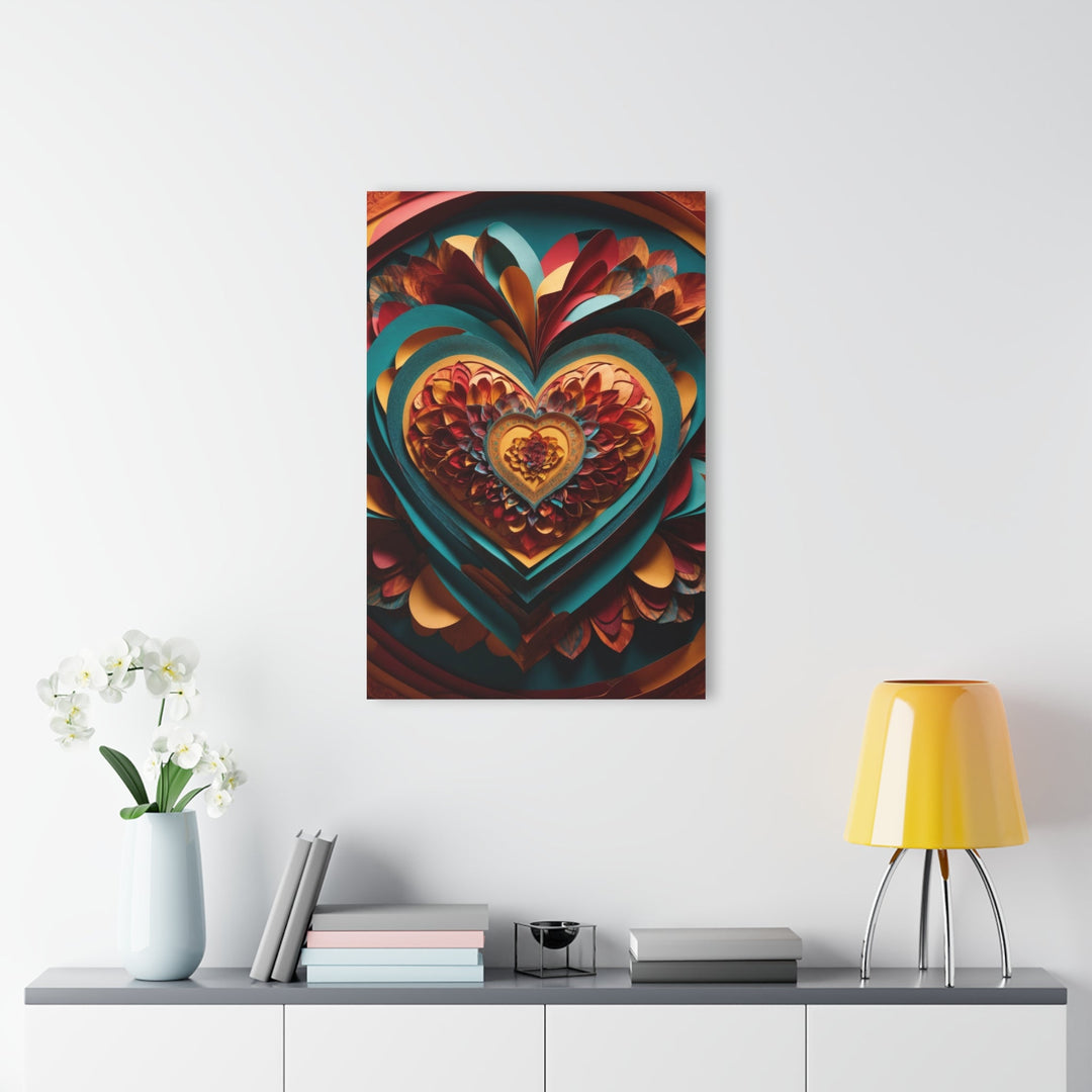 Infinite Layered Heart - Acrylic Prints (French Cleat Hanging) - Home Decor - g(0D·IO) - 24" x 36" (Vertical) - 0.25'' -