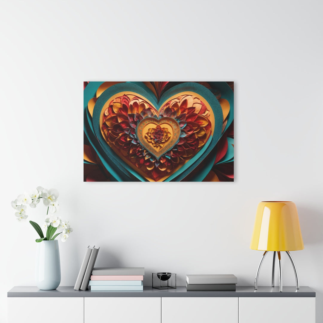 Infinite Layered Heart - Acrylic Prints (French Cleat Hanging) - Home Decor - g(0D·IO) - 24" x 36" (Vertical) - 0.25'' -