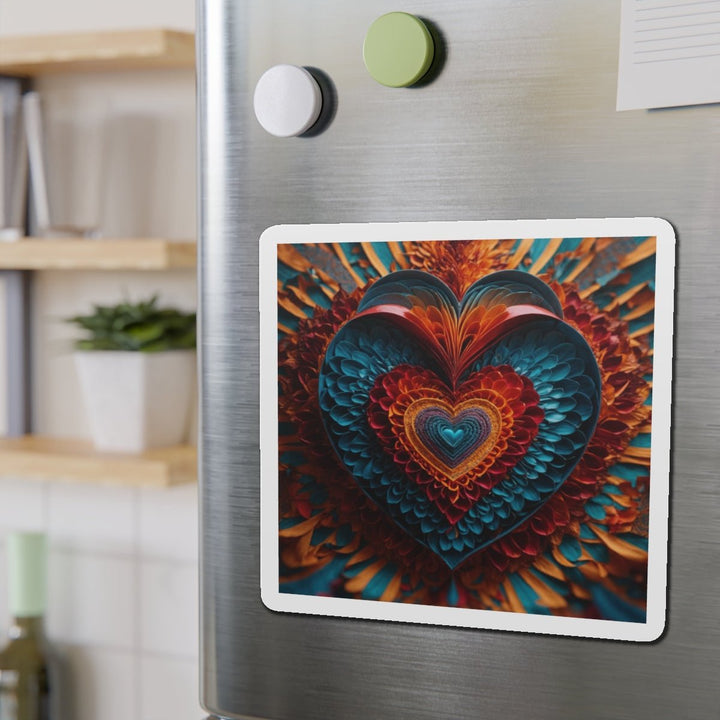 Infinite Layered Heart - Die-cut Magnet - Home Decor - g(0D·IO) - 6 × 6" - Die-Cut - 1 pc