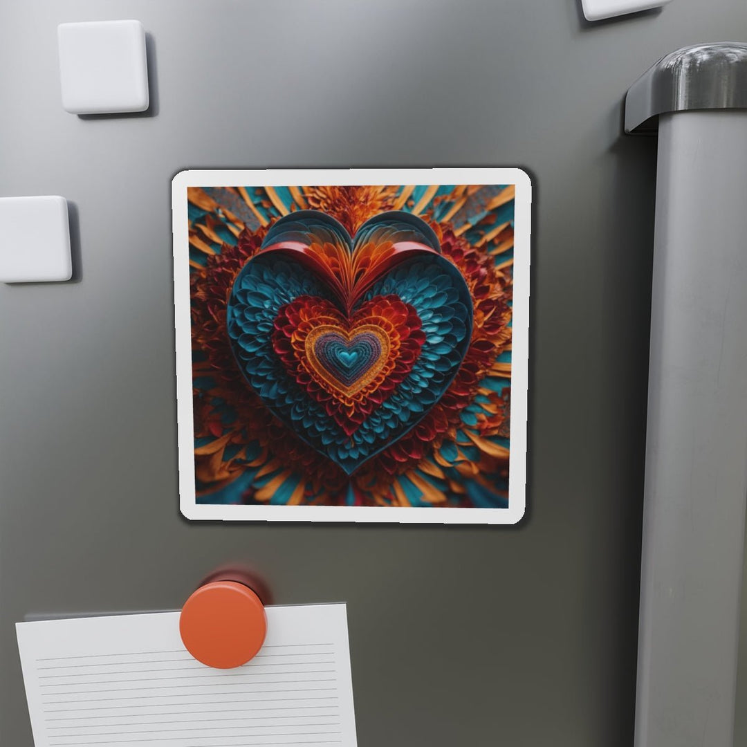 Infinite Layered Heart - Die-cut Magnet - Home Decor - g(0D·IO) - 6 × 6" - Die-Cut - 1 pc