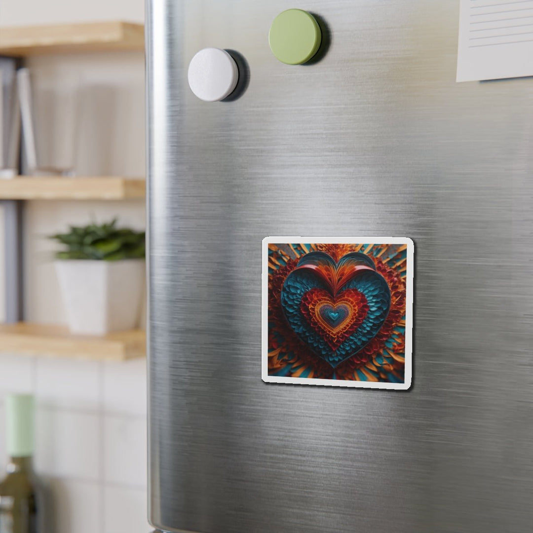 Infinite Layered Heart - Die-cut Magnet - Home Decor - g(0D·IO) - 6 × 6" - Die-Cut - 1 pc