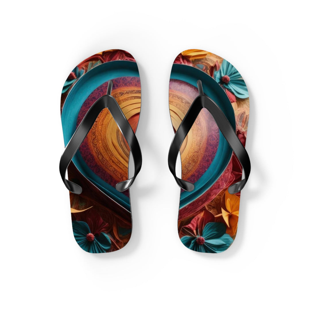 Infinite Layered Heart - Flip Flops - Shoes - g(0D·IO) - S - Black sole -