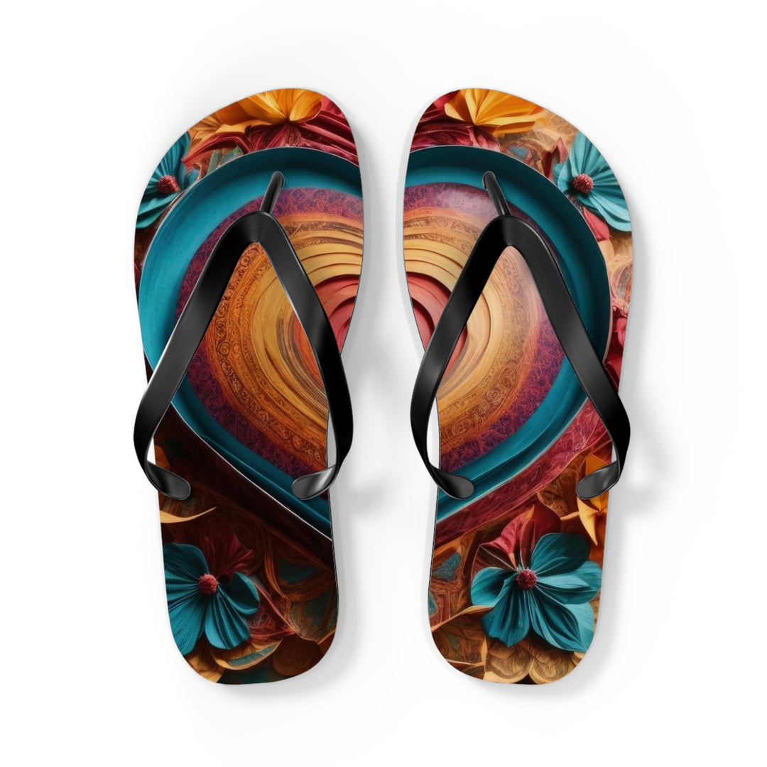 Infinite Layered Heart - Flip Flops - Shoes - g(0D·IO) - L - Black sole -