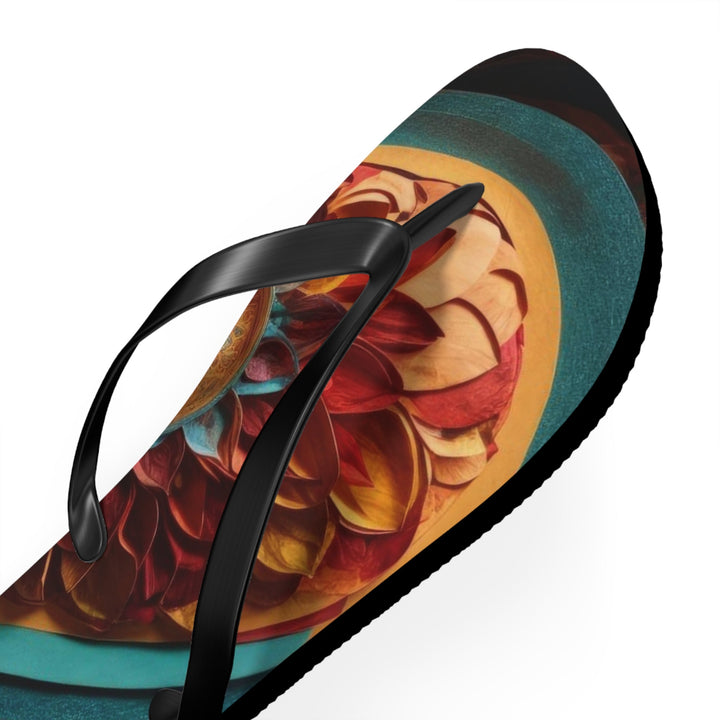 Infinite Layered Heart - Flip Flops - Shoes - g(0D·IO) - XL - Black sole -