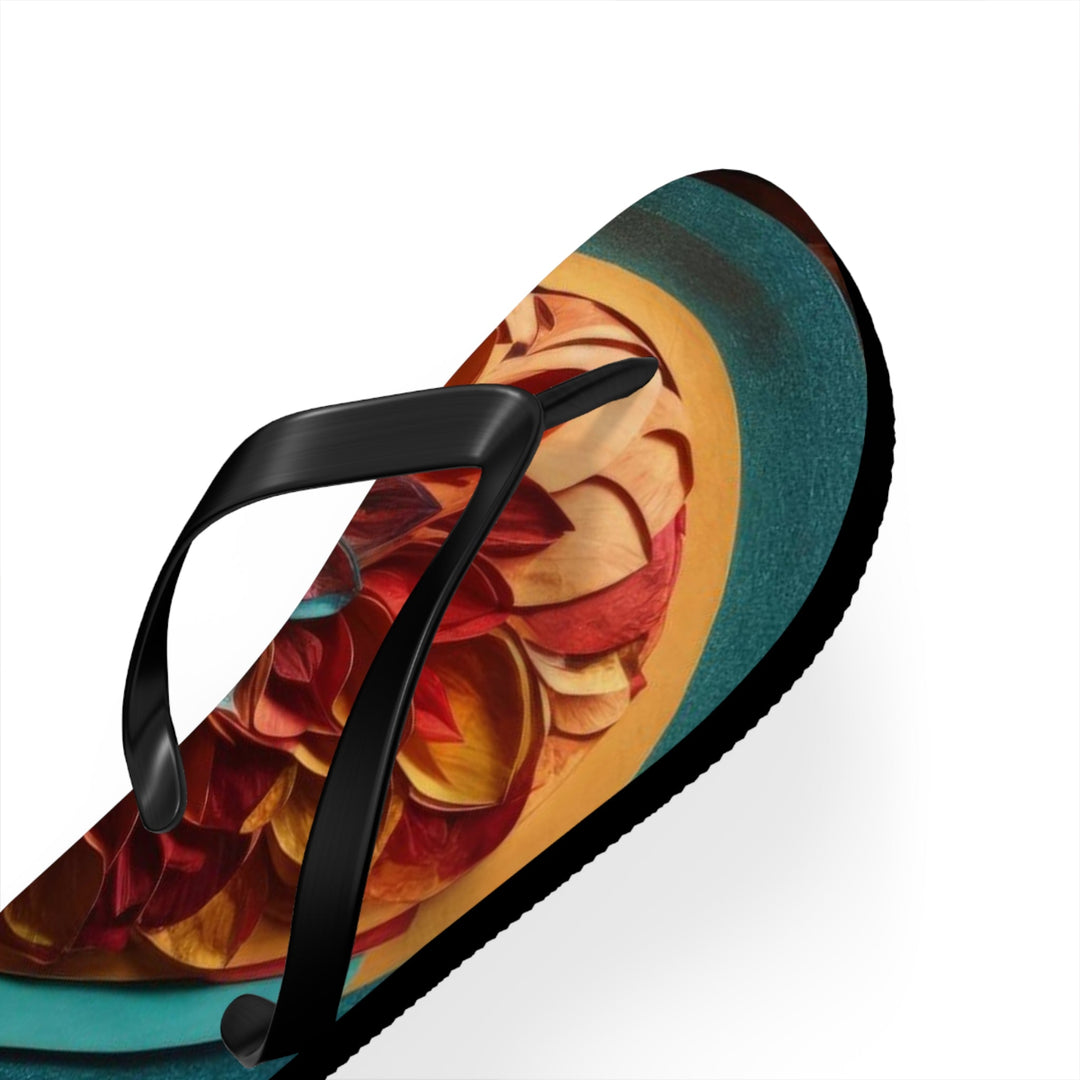 Infinite Layered Heart - Flip Flops - Shoes - g(0D·IO) - XL - Black sole -