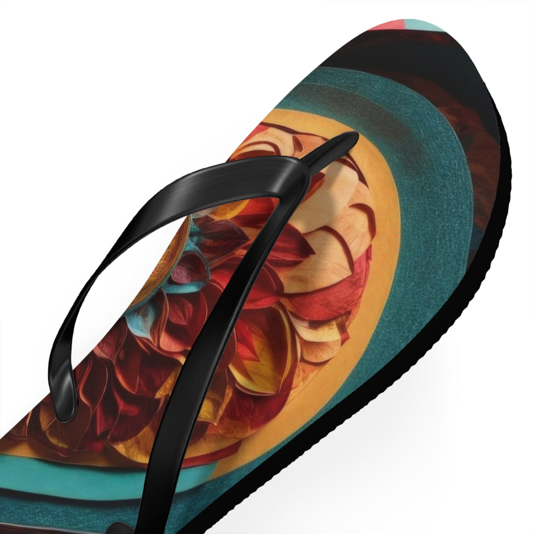 Infinite Layered Heart - Flip Flops - Shoes - g(0D·IO) - XL - Black sole -