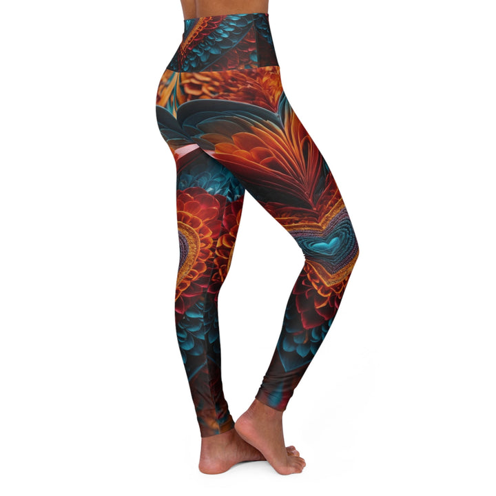 Infinite Layered Heart - High Waisted AOP Yoga Leggings - All Over Prints - g(0D·IO) - XS - -