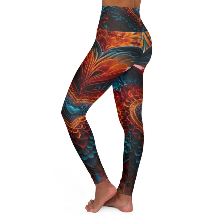 Infinite Layered Heart - High Waisted AOP Yoga Leggings - All Over Prints - g(0D·IO) - XS - -