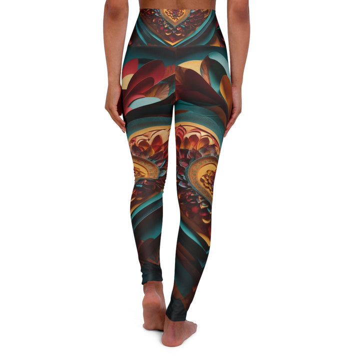 Infinite Layered Heart - High Waisted AOP Yoga Leggings - All Over Prints - g(0D·IO) - XS - -