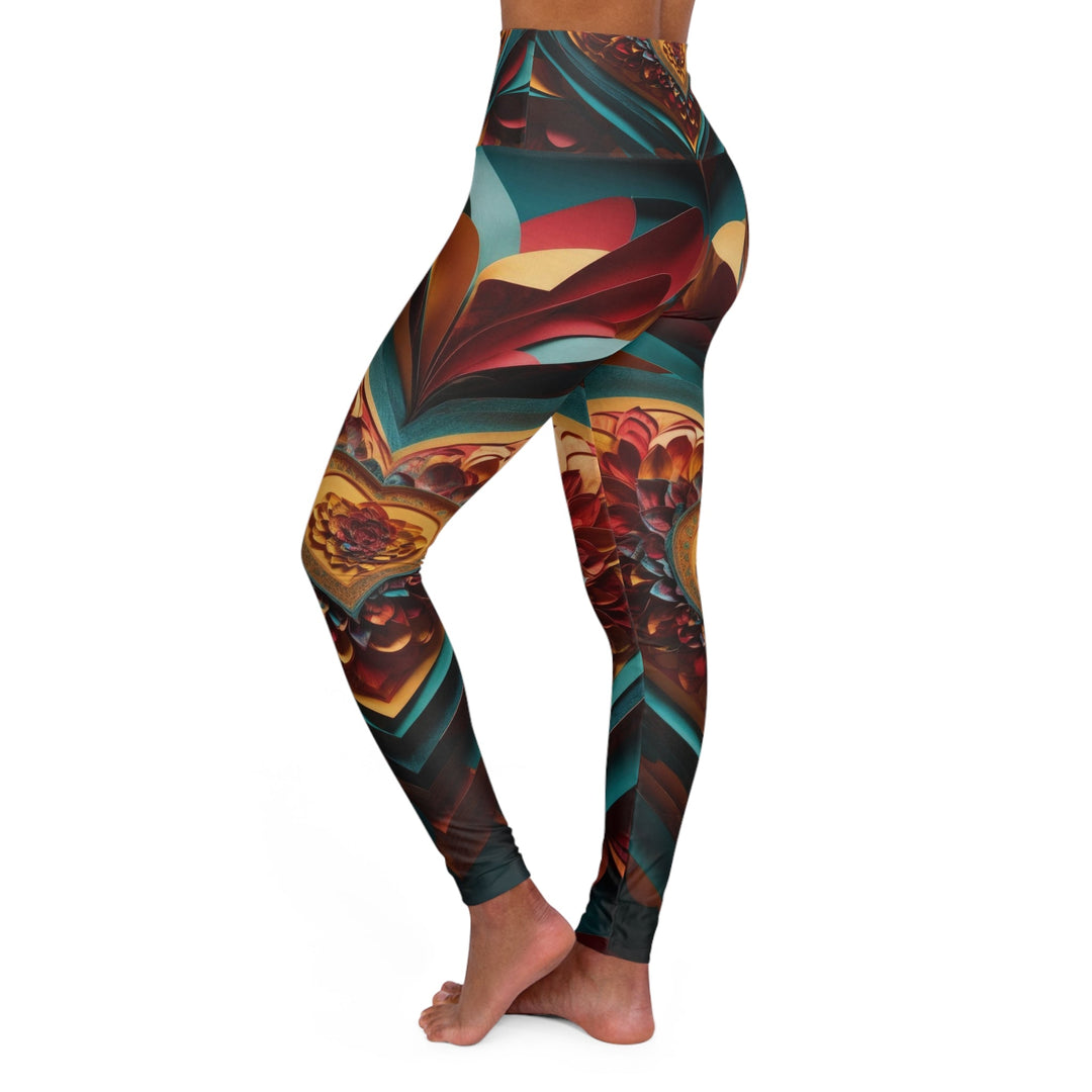 Infinite Layered Heart - High Waisted AOP Yoga Leggings - All Over Prints - g(0D·IO) - XS - -