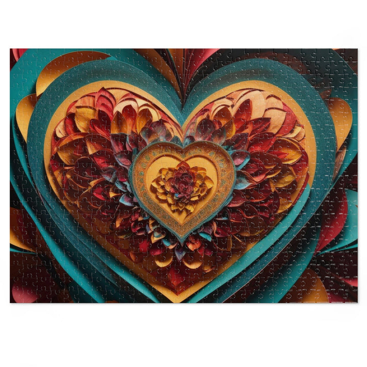 Infinite Layered Heart - Jigsaw Puzzle (100, 252, 500, 1000 pieces) - Puzzle - g(0D·IO) - 20.5" × 15" (500 pcs) - -